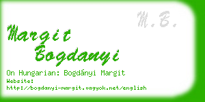 margit bogdanyi business card
