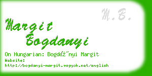 margit bogdanyi business card